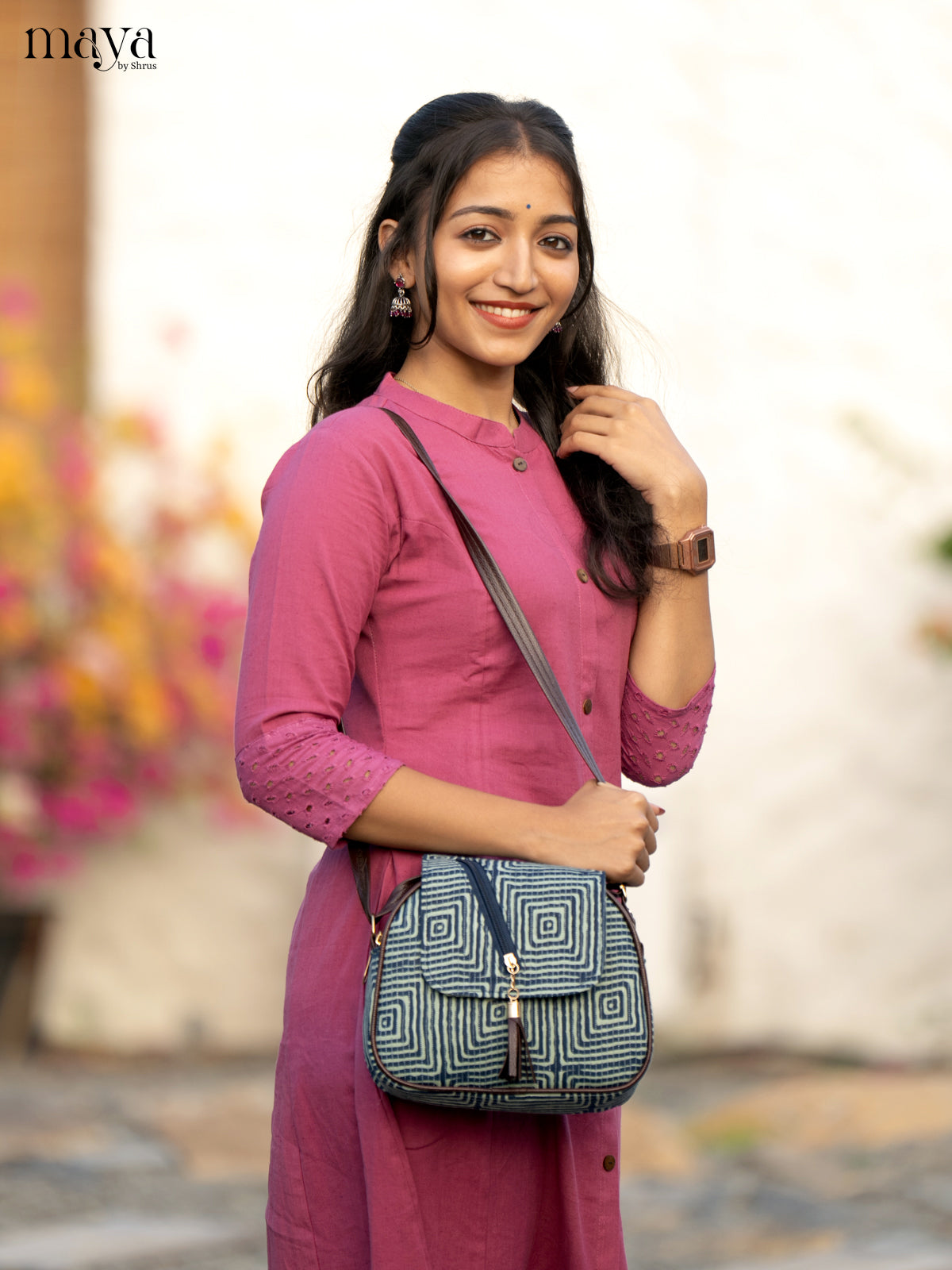 Solid Pink Cotton Kurti