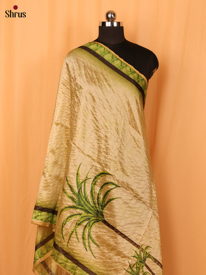 Green Digital Print Semi Silk Dupatta - MCL28084