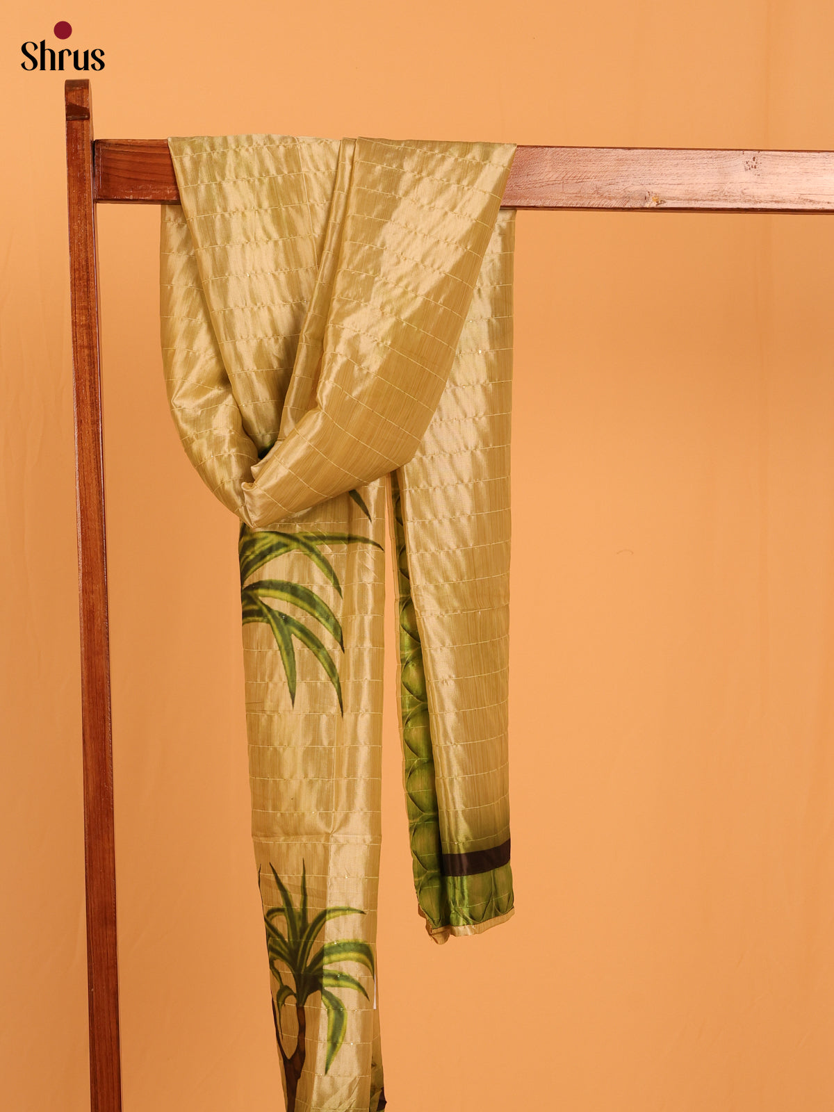 Green Digital Print Semi Silk Dupatta - MCL28084