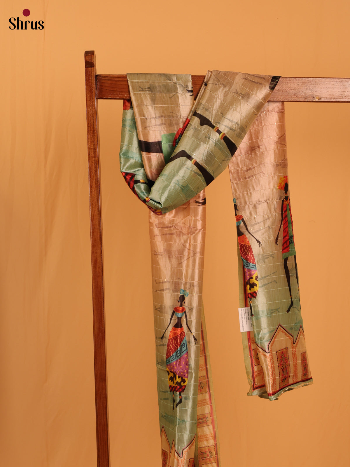 11A Multi colour Digital Print Semi Silk Dupatta - MCL28085