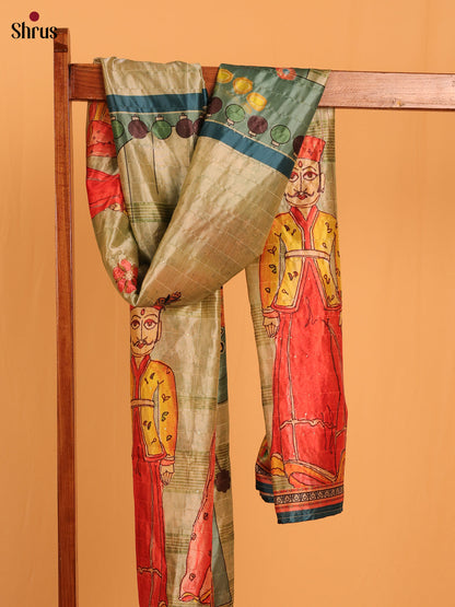 Multi colour Digital Print Semi Silk Dupatta