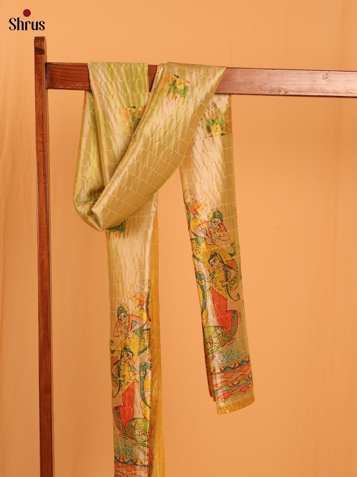 Multi colour Digital Print Semi Silk Dupatta
