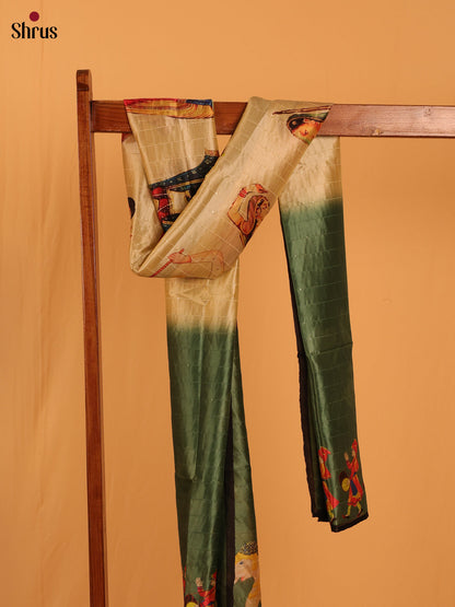 Multi Colour Mughal Print Semi Silk Dupatta - MCL28112