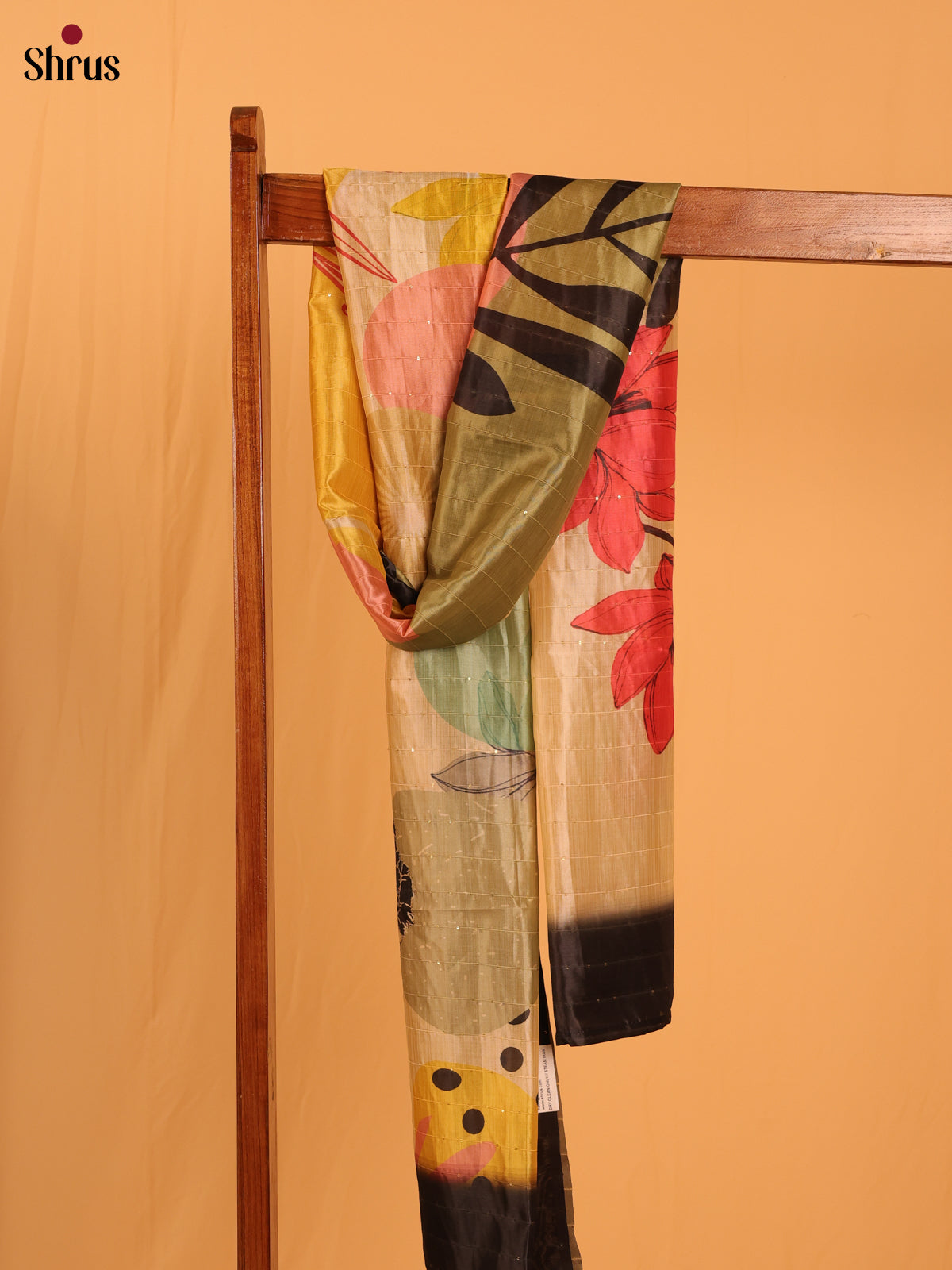 Multi colour Digital Print Semi Silk Dupatta - MCL28114