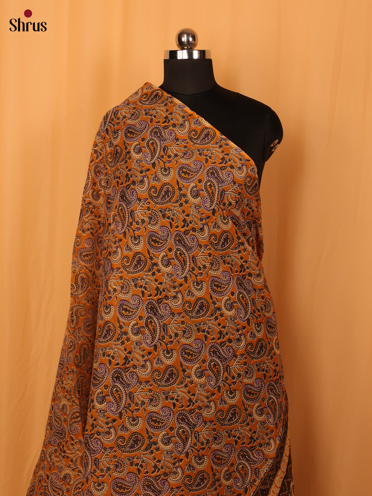 Yellow Kalamkari Cotton Dupatta - MCL28141