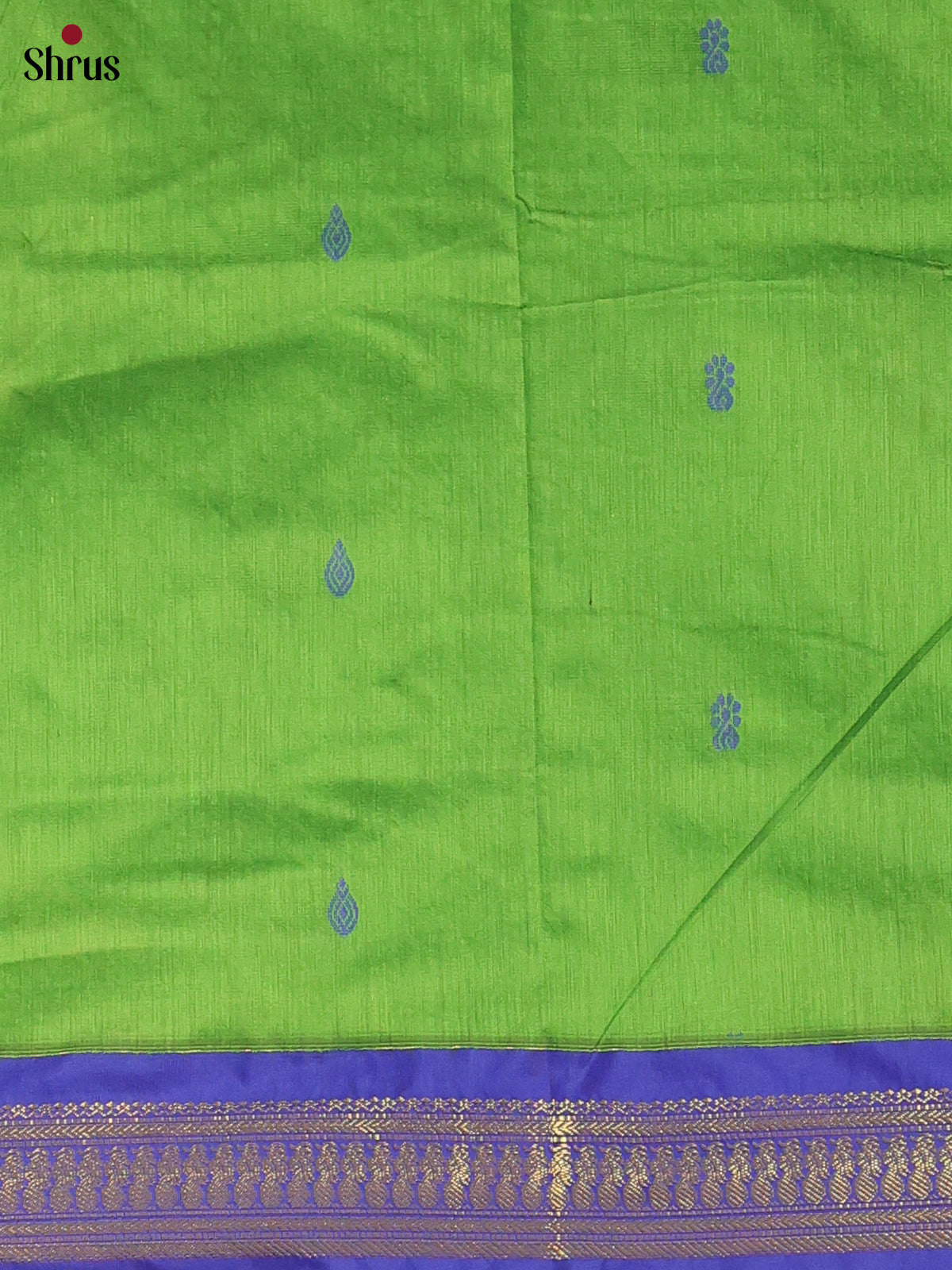 Green & Blue - Kalyani Cotton unstitched Top & Dupatta - MDA10001