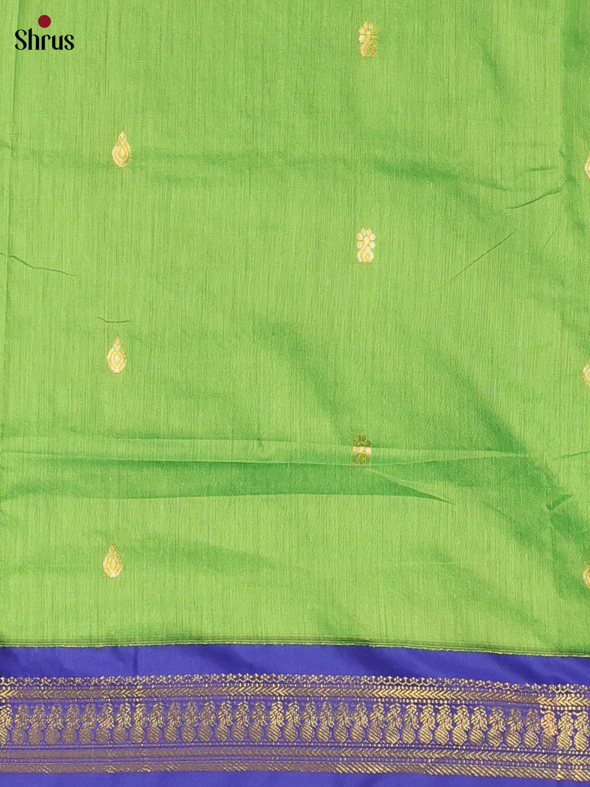 Green & Blue - Kalyani Cotton unstitched Top & Dupatta - MDA10003