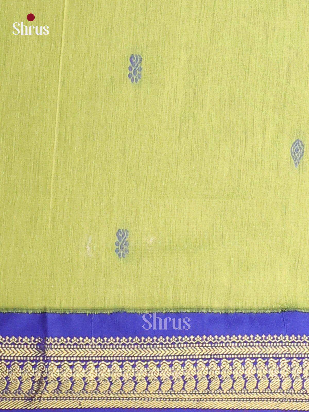 Kalyani Cotton Salwar Unstitch Lite Green & Royal Blue - MDA22003