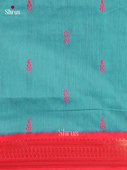Blue & Maroon Kalyani Cotton Unstitched  Top & Dupatta- MDA22008