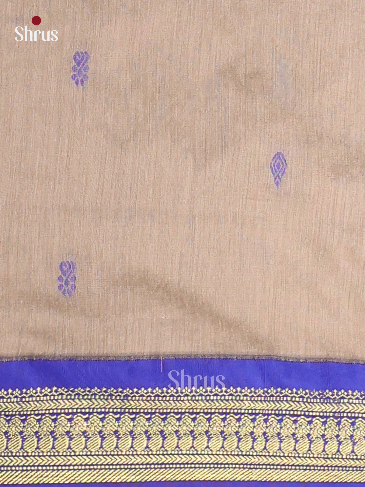 Grey & Blue Kalyani Cotton Unstitched Top & Dupatta- MDA22012