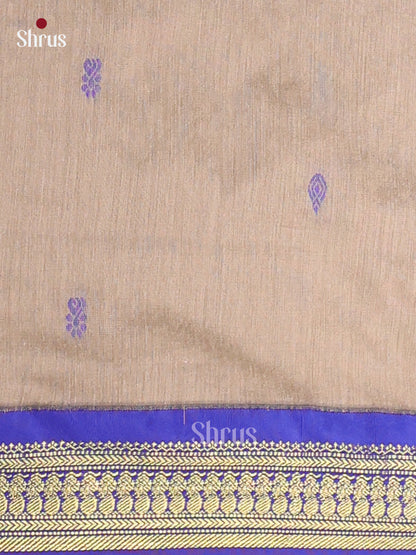 Grey & Blue Kalyani Cotton Unstitched Top & Dupatta- MDA22012