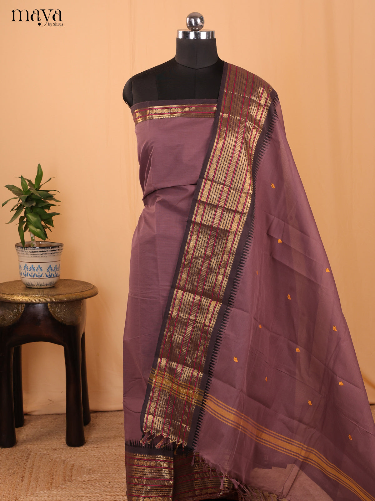 Onion Peel  - chettinad top & dupatta combo