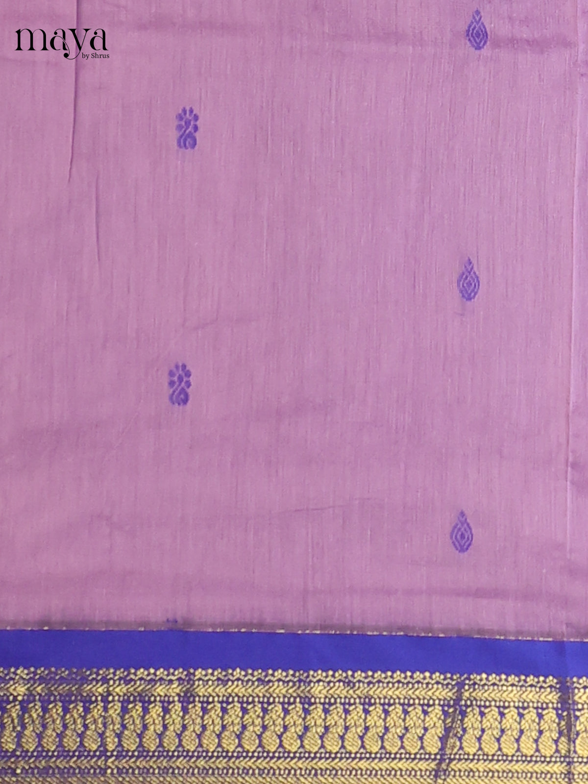 Onion Pink & Blue - Kalyani Cotton unstitched Top & Dupatta - MDB11003