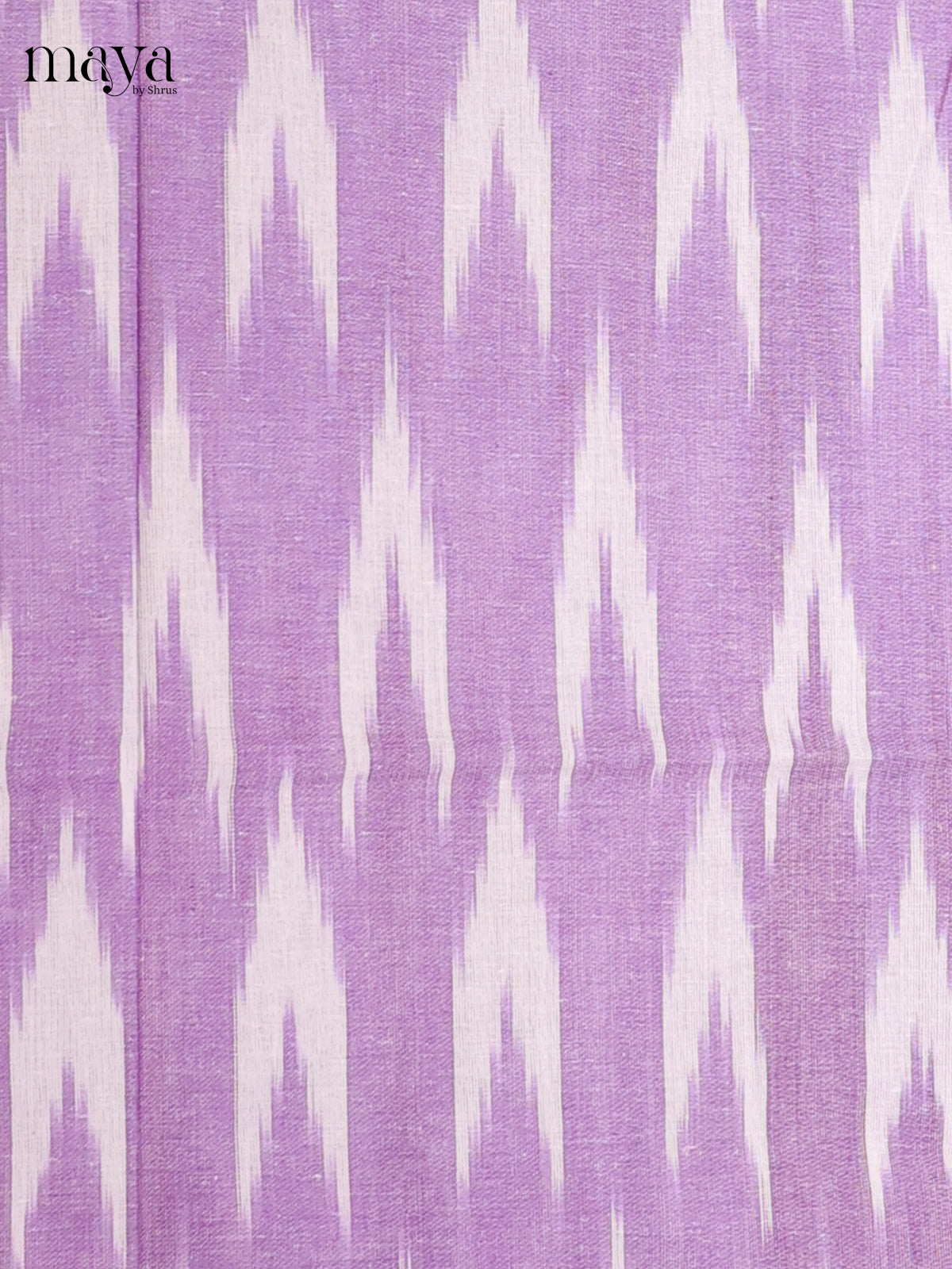 Lavender & White - Ikkat Cotton Unstitched Material Top, Bottom & Dupatta - MDB27007