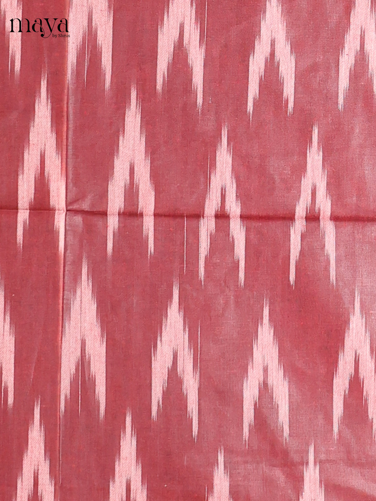 Maroon & Light Red - Ikkat Cotton Unstitched Material Top, Bottom & Dupatta - MDB27021