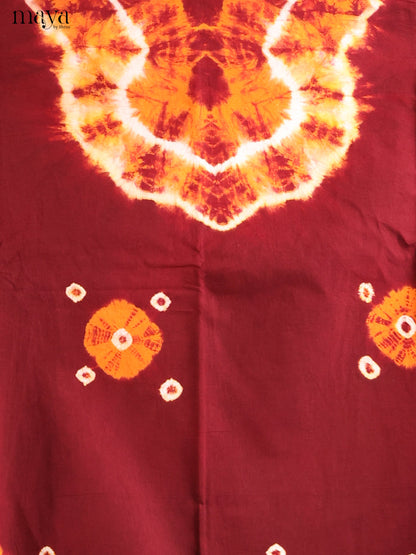 Maroon & Mustard - Shibori Salwar