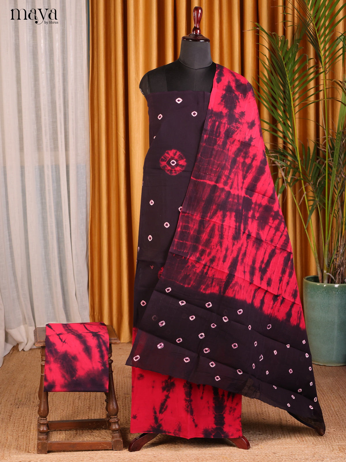 Jamun & Red - Shibori Salwar