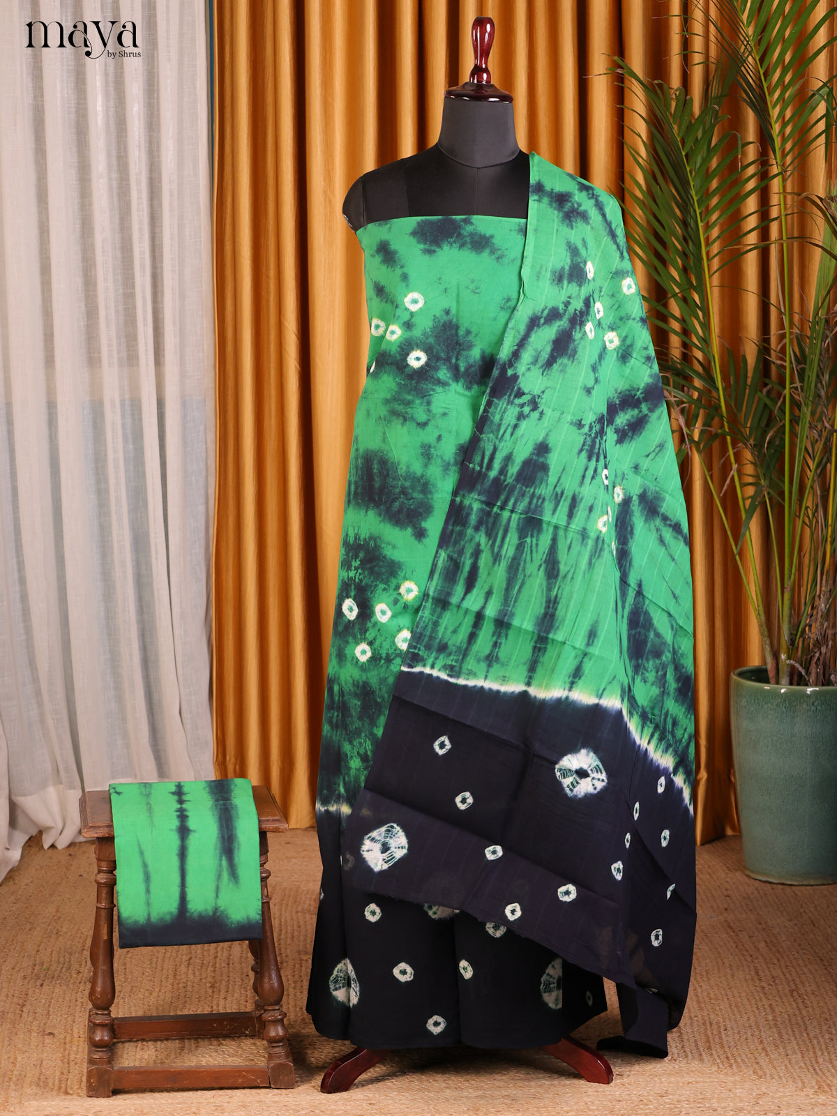 Green & Blue - Shibori Salwar salwar