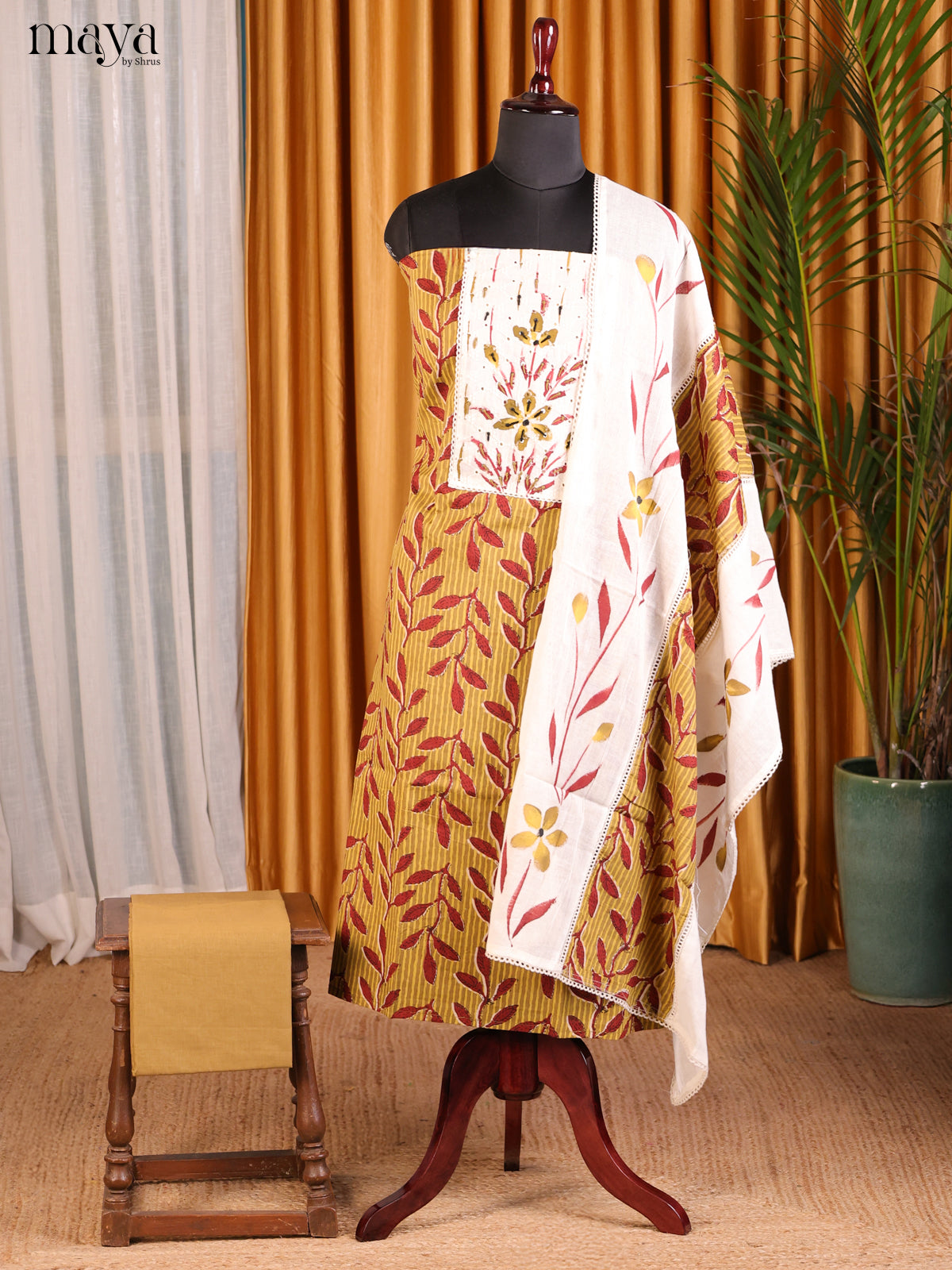 Mustard & Cream - Cotton salwar
