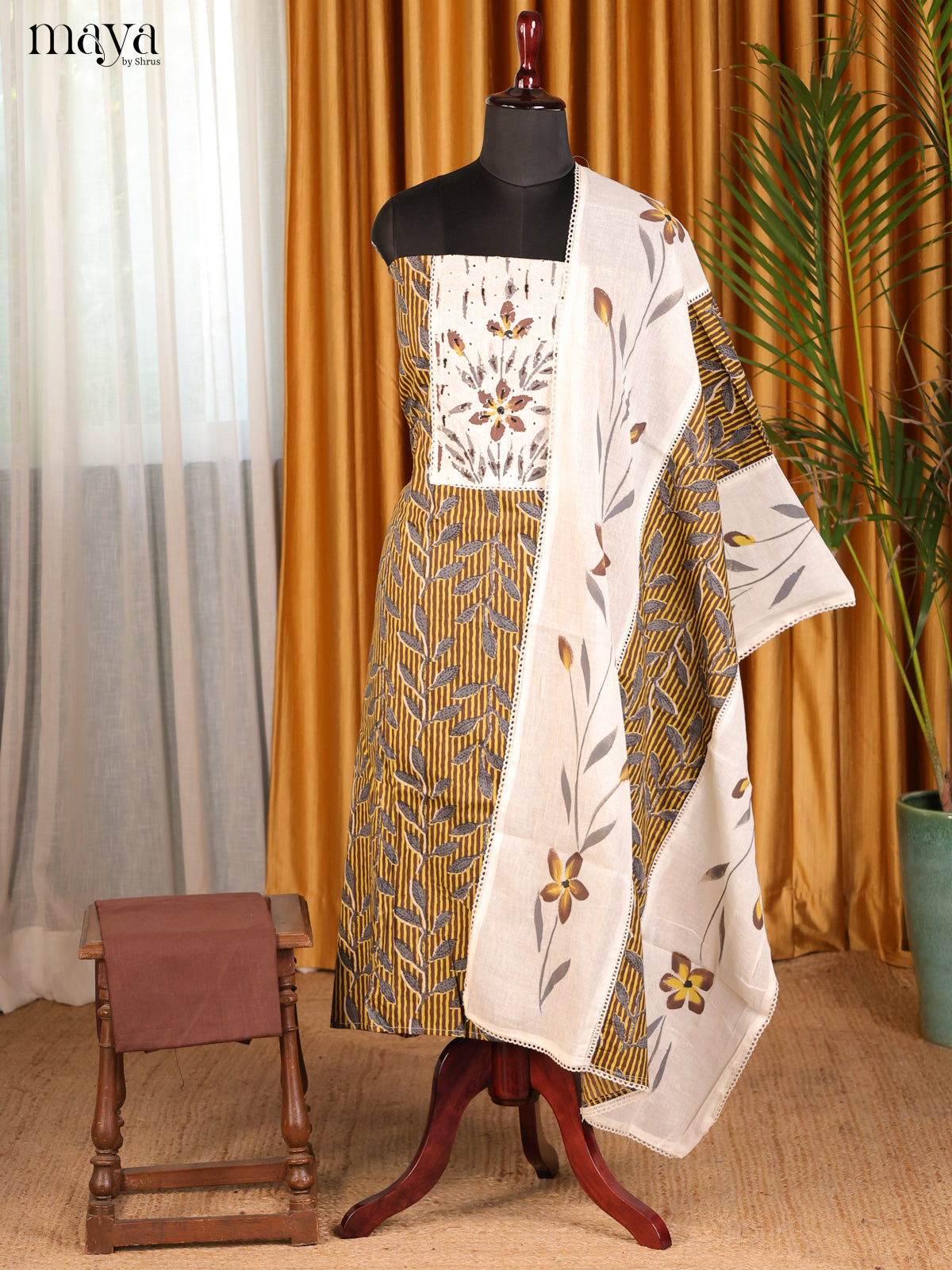Mustard & Brown - Cotton salwar