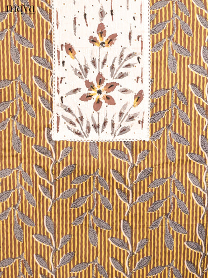 Mustard & Brown - Cotton salwar
