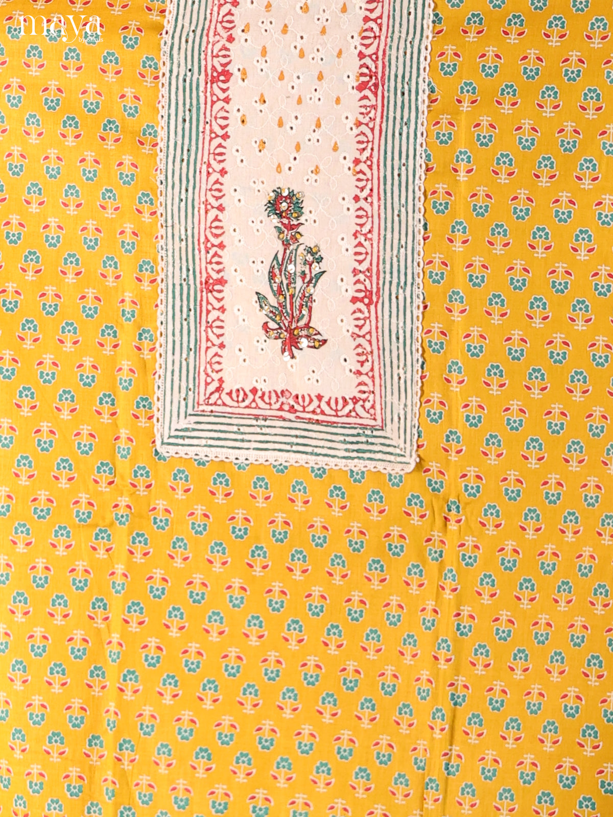 Yellow & Cream - Cotton salwar