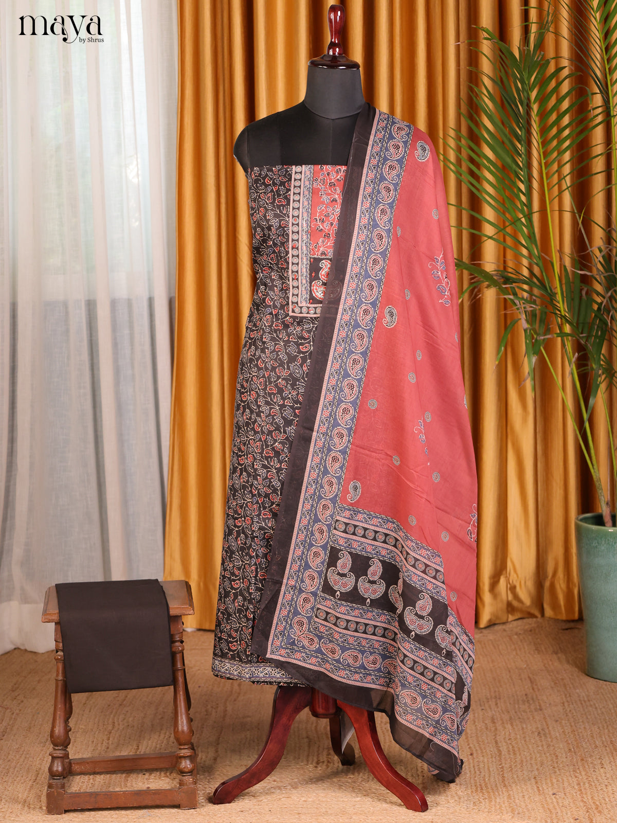 Black & Red- Cotton salwar