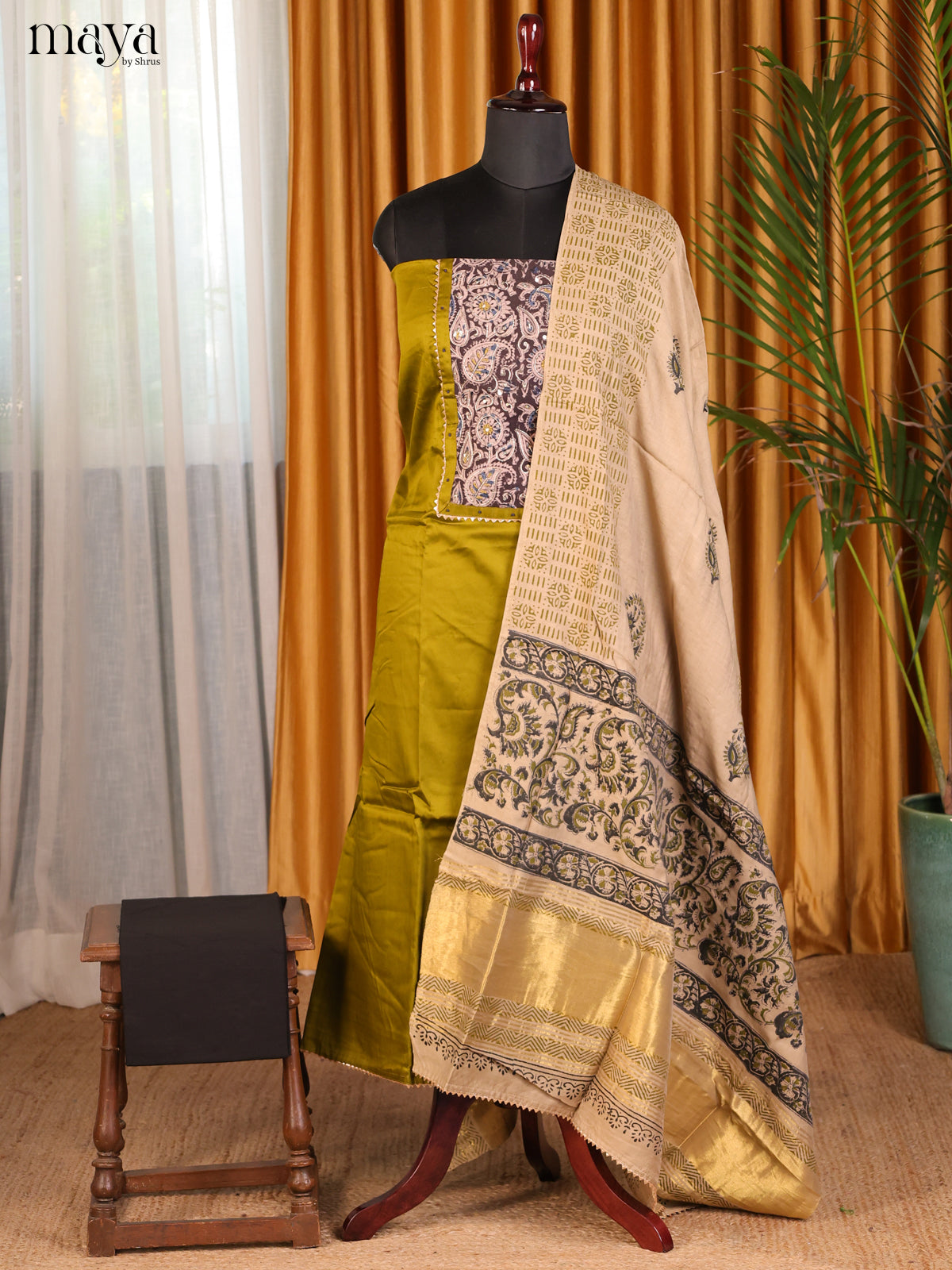 Green & Black - Cotton salwar