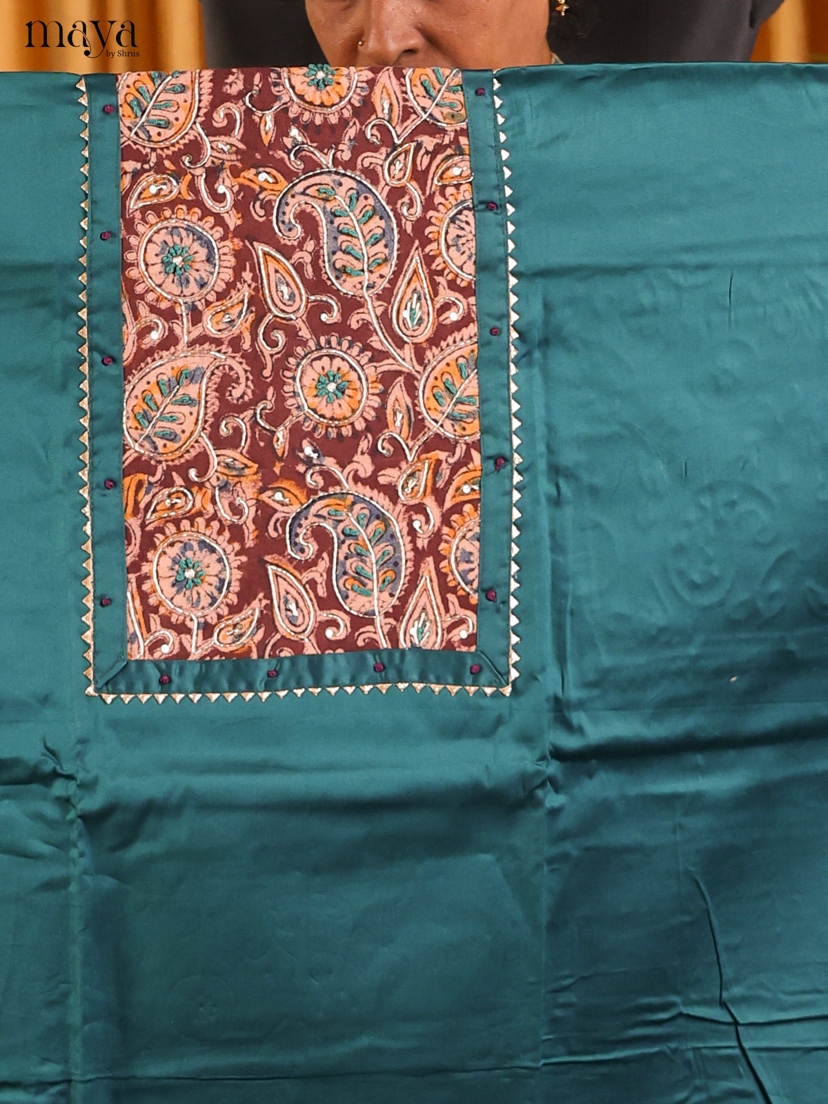 Peacock Green & Maroon - Cotton salwar