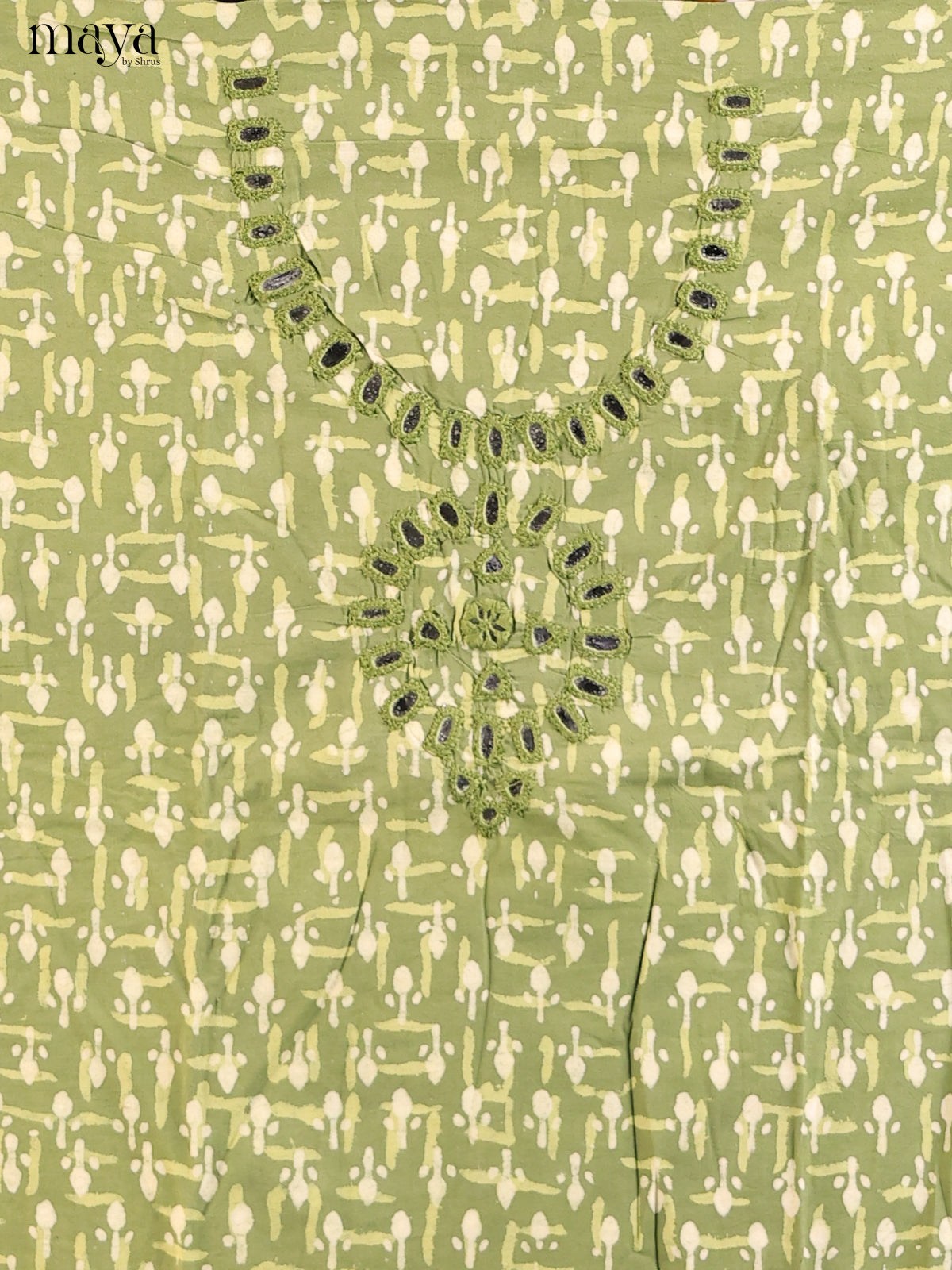 Green & White- Cotton salwar