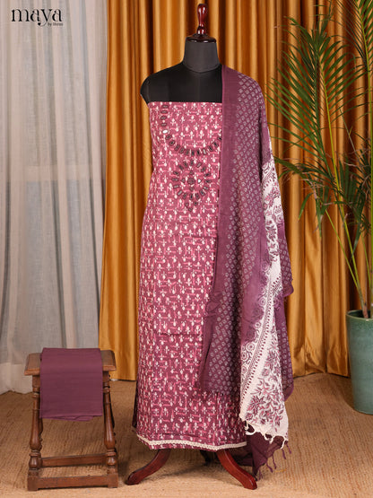 Purple & Brown - Cotton salwar