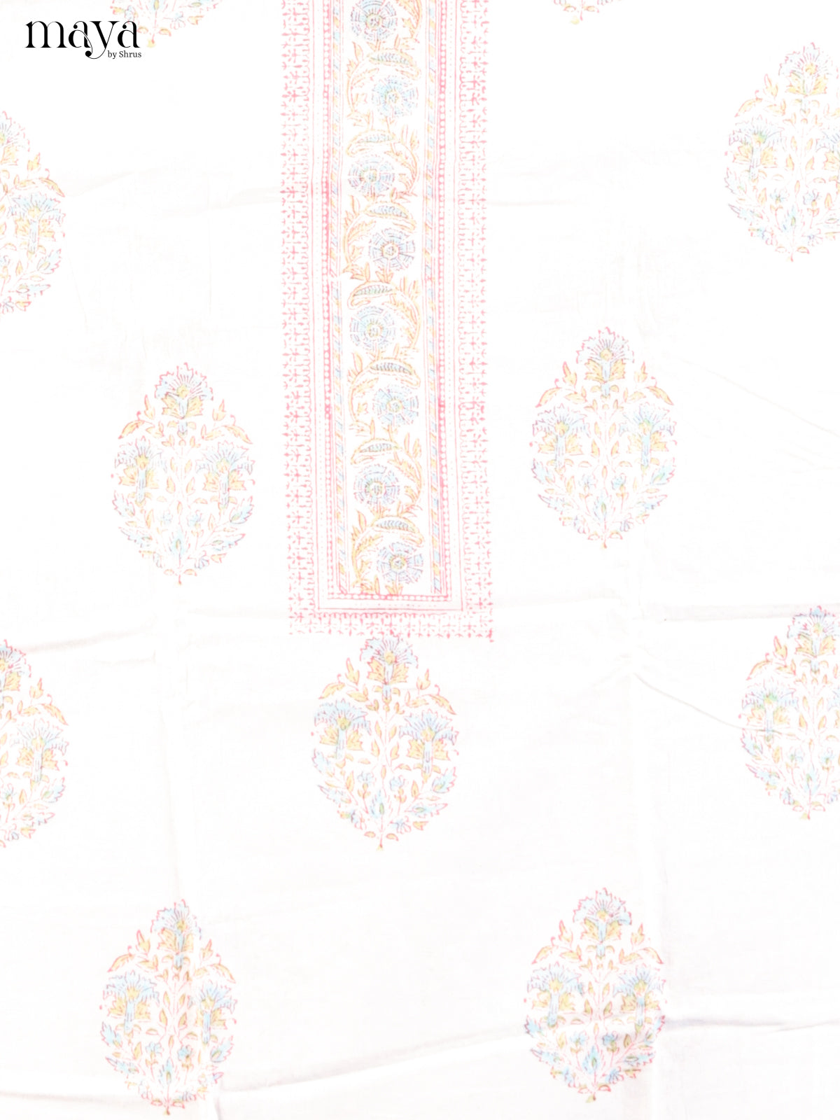 Cream & Pink - Cotton salwar