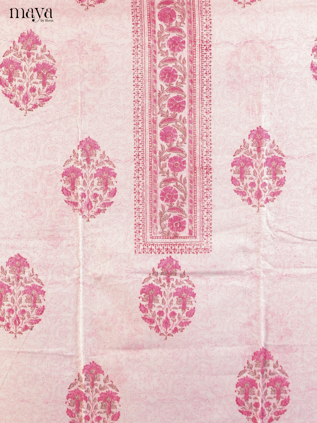 Cream & Pink - Cotton salwar