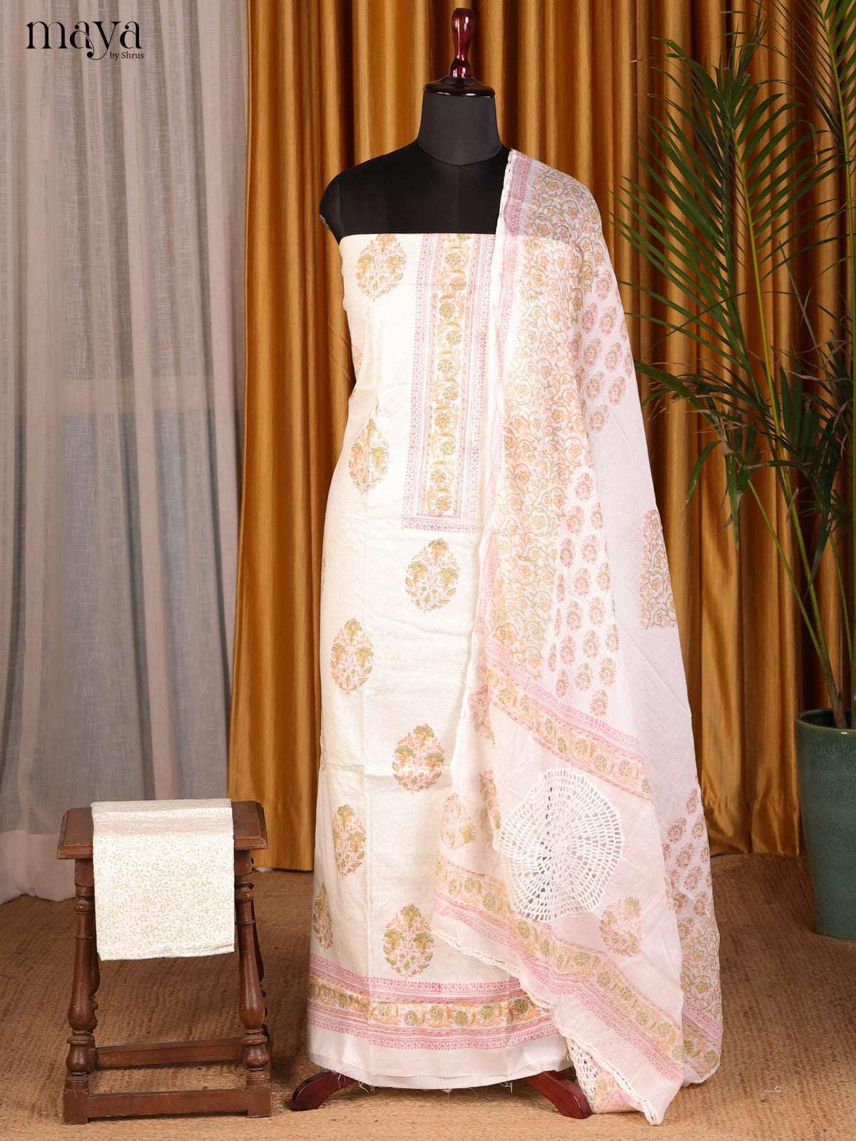 Cream - Cotton salwar