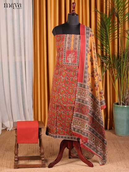 Red & Mustard - Cotton salwar