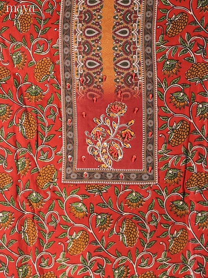 Red & Mustard - Cotton salwar