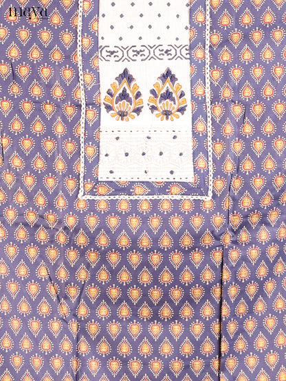 Blue with White - Cotton salwar