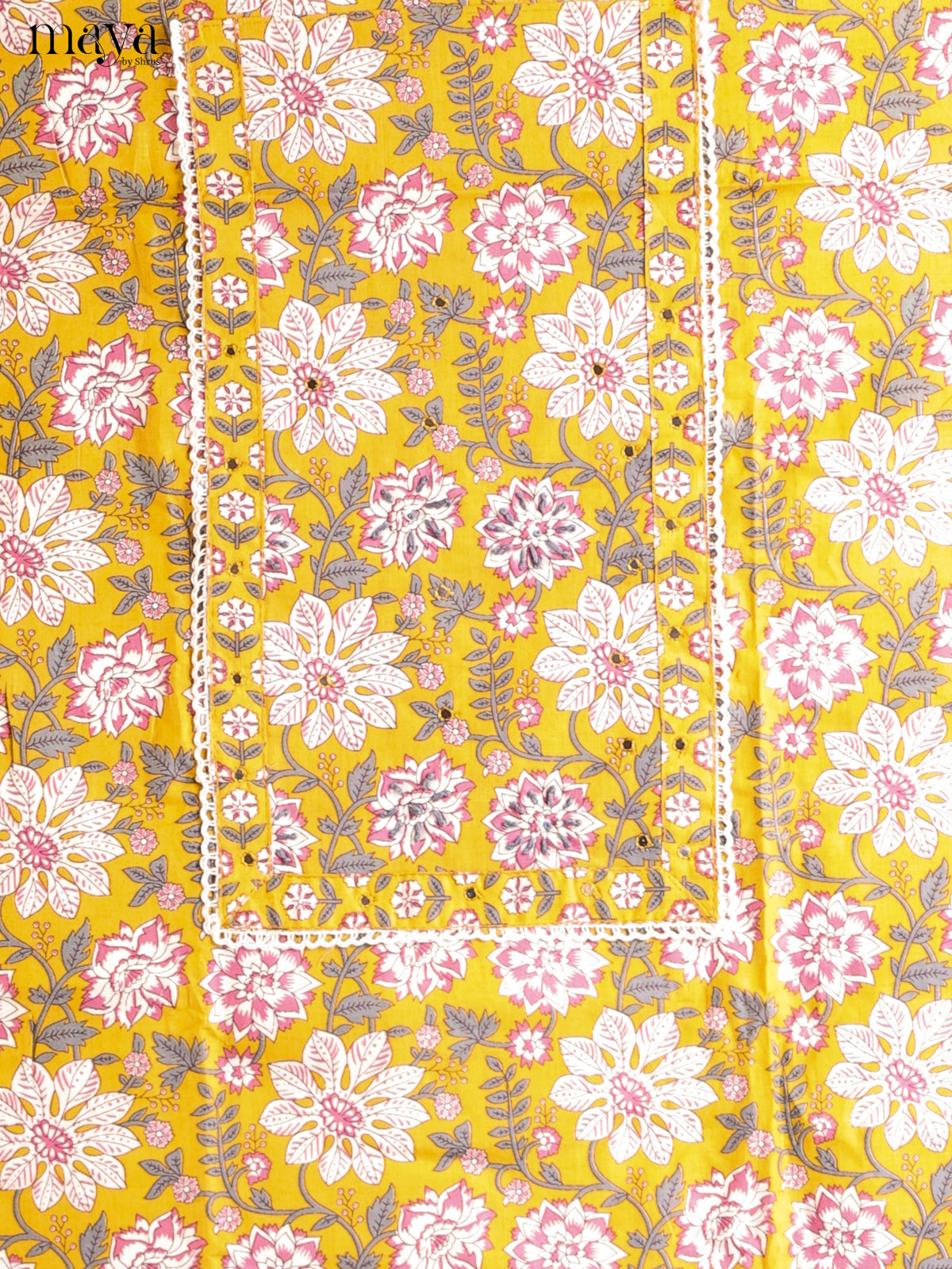 Yellow & Cream - Cotton salwar