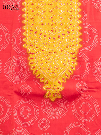 Red & Yellow - Bandhini salwar Unstitch