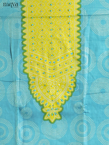 Blue & Green - Cotton salwar
