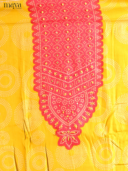 Yellow & Red - Cotton salwar