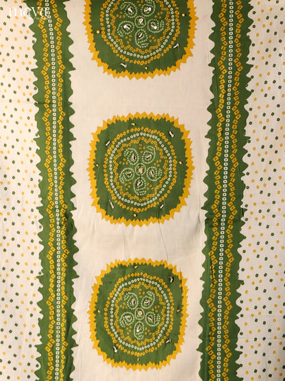 White & Green - Bandhini salwar