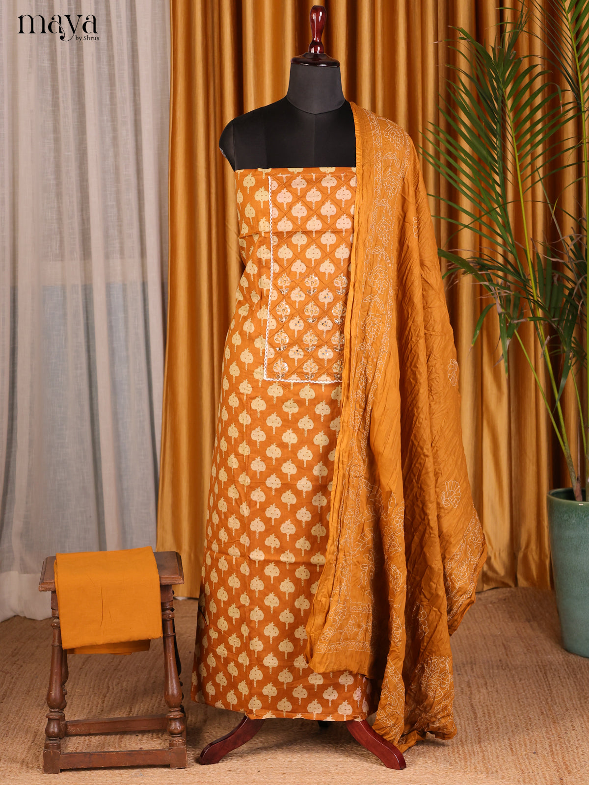 Dark Mustard - Cotton salwar