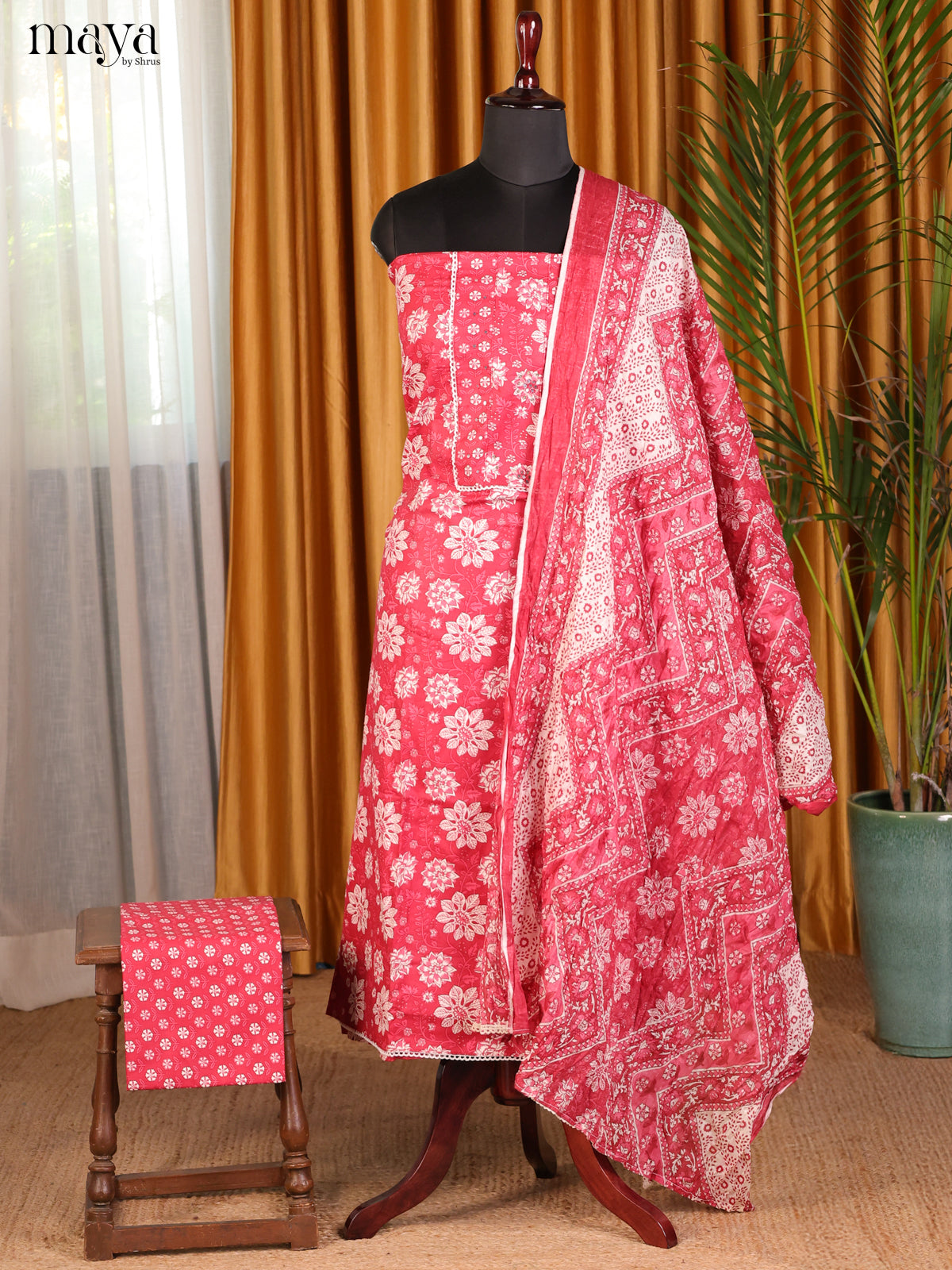 Pink & Cream - Cotton salwar