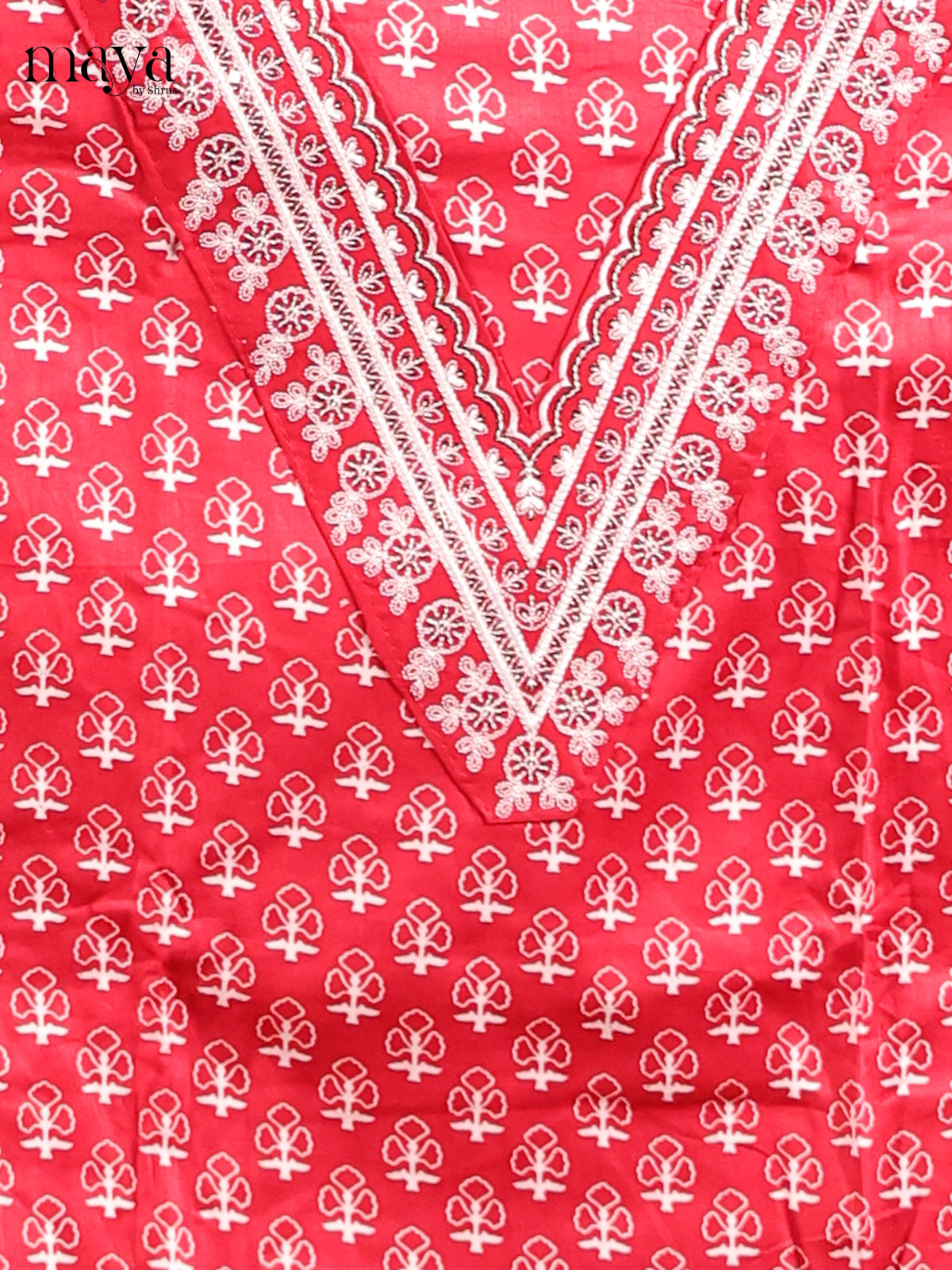 Red & White - Cotton salwar