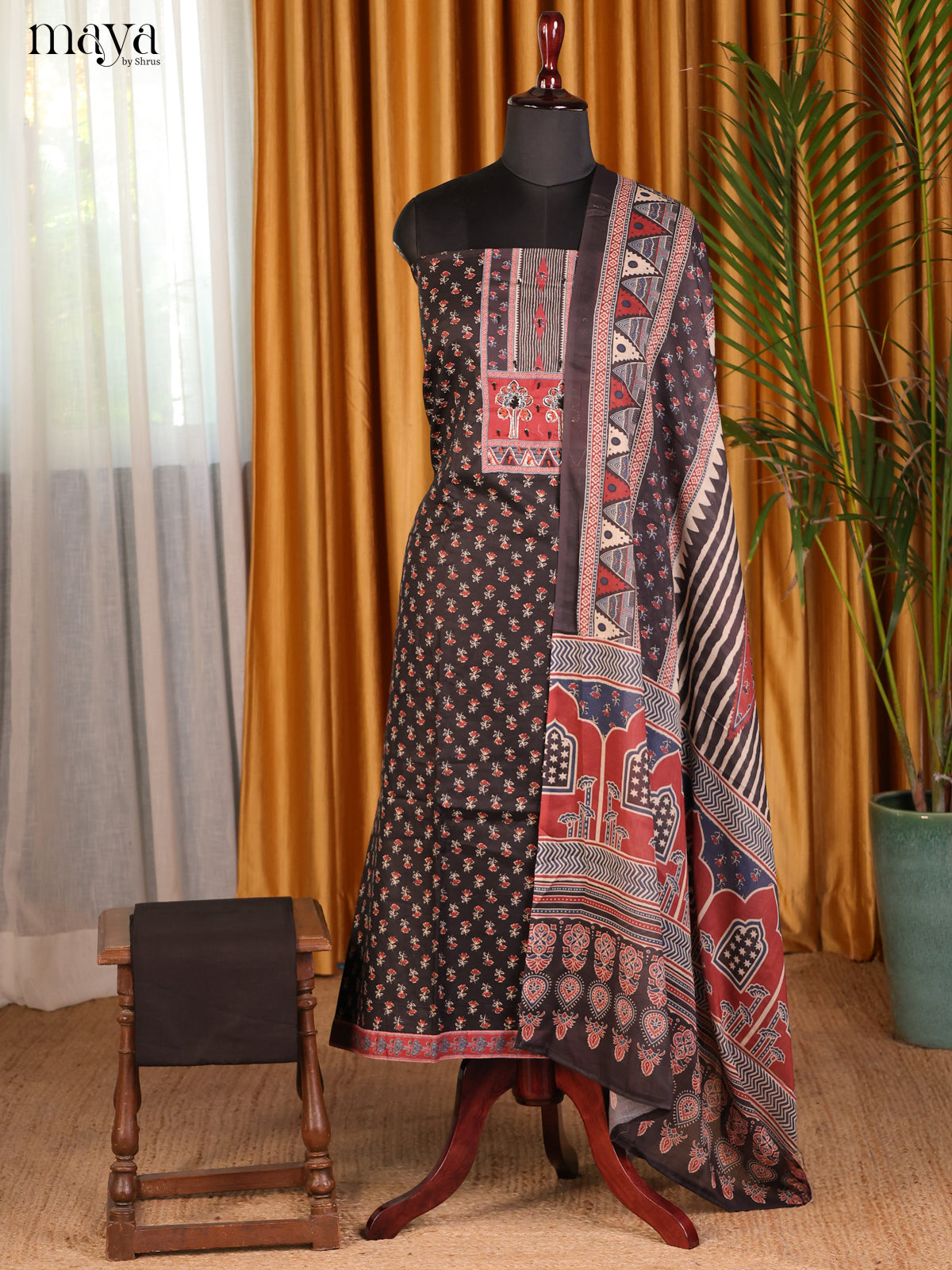 Black & Red - Cotton salwar