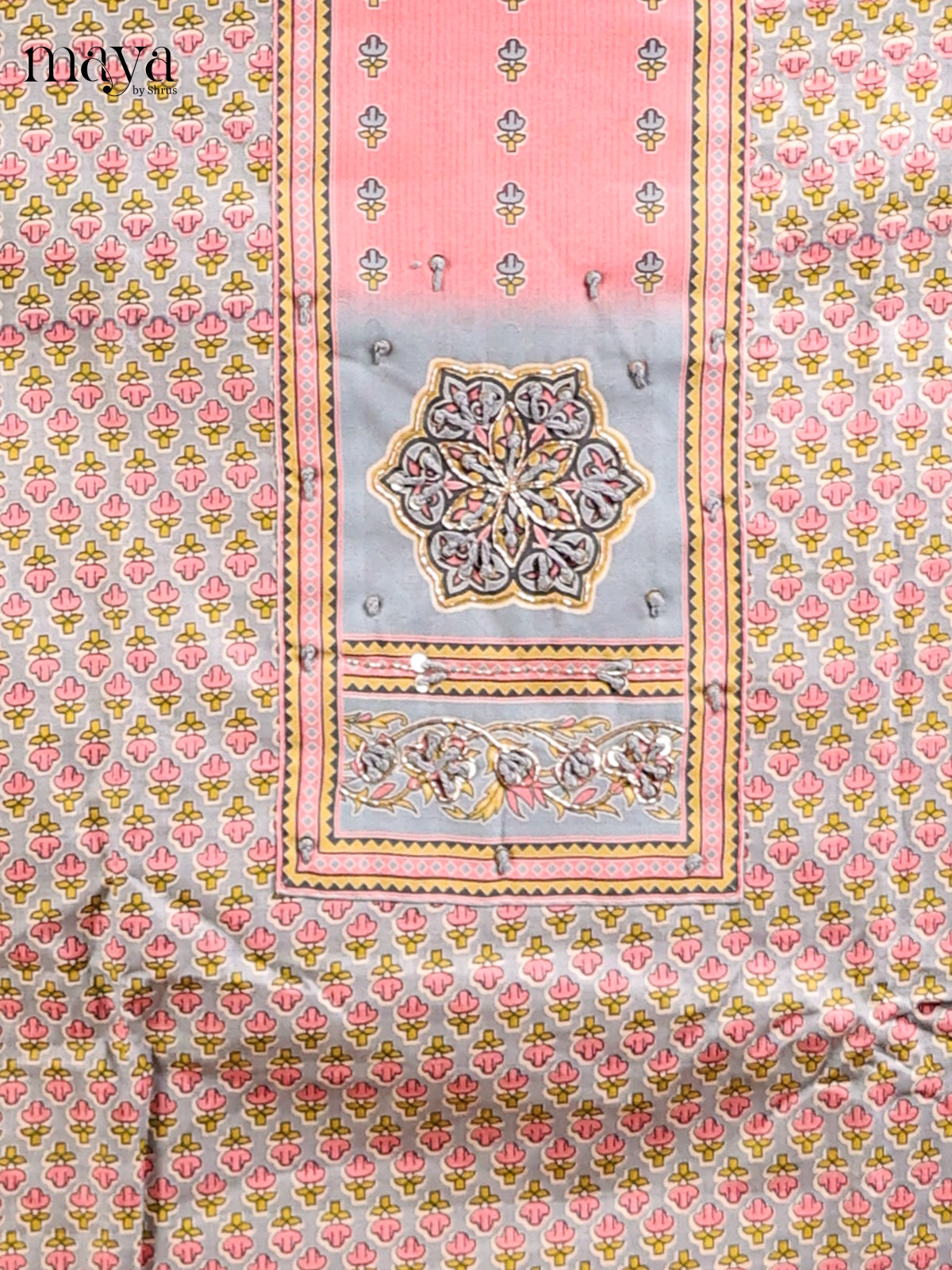 Grey & Pink -  MDD21018 - Cotton salwar