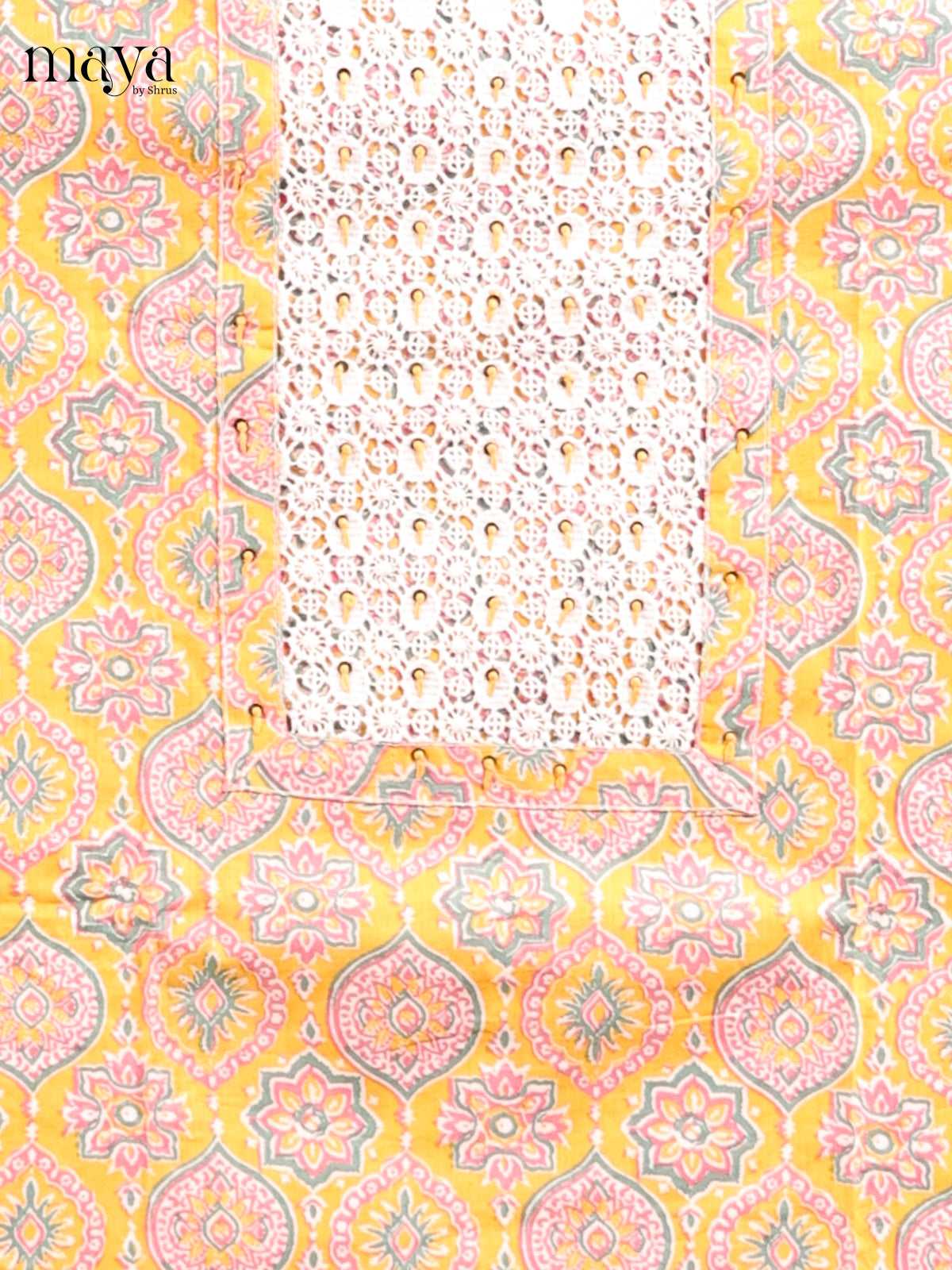 Yellow & Cream - MDD21021 - Cotton salwar
