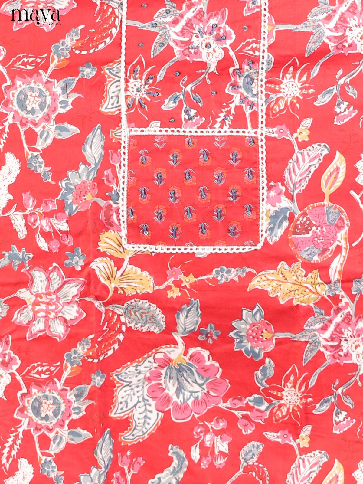 Red - Cotton salwar