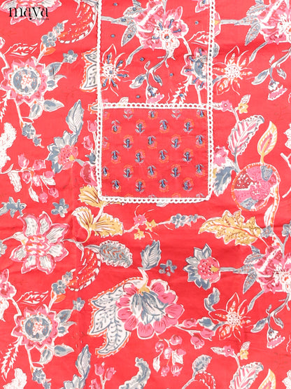 Red - Cotton salwar